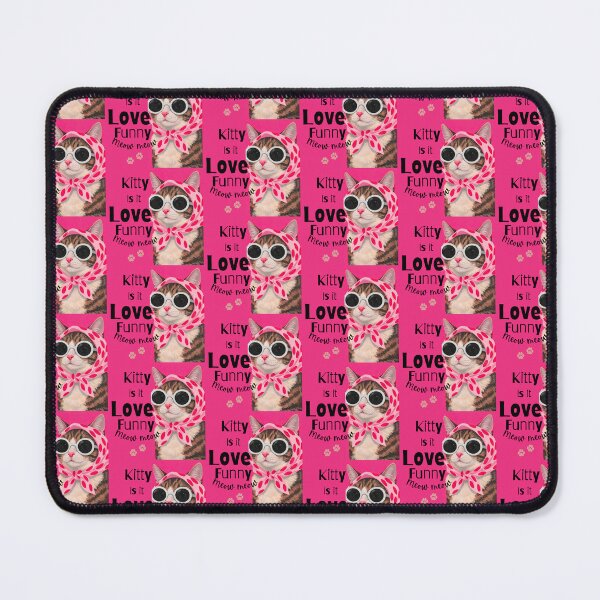 Item preview, Funny Retro Cat with Sunglasses & Pink Headscarf designed and sold by crystalar95.