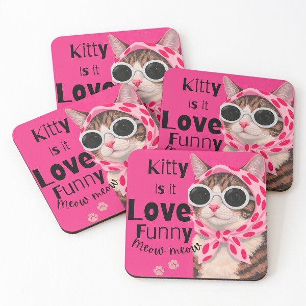 Item preview, Funny Retro Cat with Sunglasses & Pink Headscarf designed and sold by crystalar95.