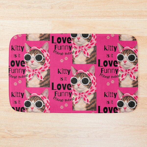Item preview, Funny Retro Cat with Sunglasses & Pink Headscarf designed and sold by crystalar95.