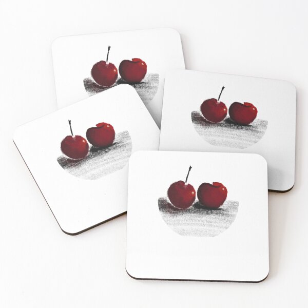 Item preview, Aesthetic Red Cherries - Minimalist Oil Style Art designed and sold by IO Soul Spaces.