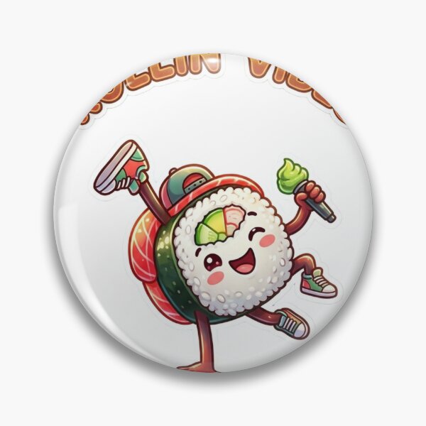 Item preview, Rollin’ Vibes Breakdancing Sushi Sticker – Kawaii Hip Hop Food Art designed and sold by Vibe Glue.