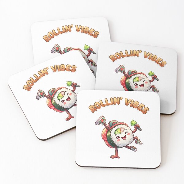 Item preview, Rollin’ Vibes Breakdancing Sushi Sticker – Kawaii Hip Hop Food Art designed and sold by Vibe Glue.