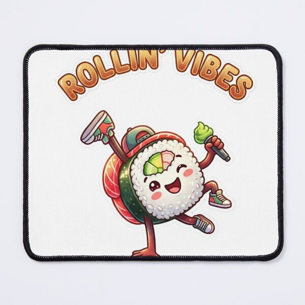 Item preview, Rollin’ Vibes Breakdancing Sushi Sticker – Kawaii Hip Hop Food Art designed and sold by Vibe Glue.