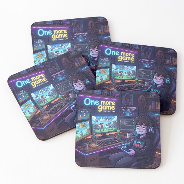Item preview, One More Game I Swear – Late Night Gamer Boy designed and sold by DeV11.