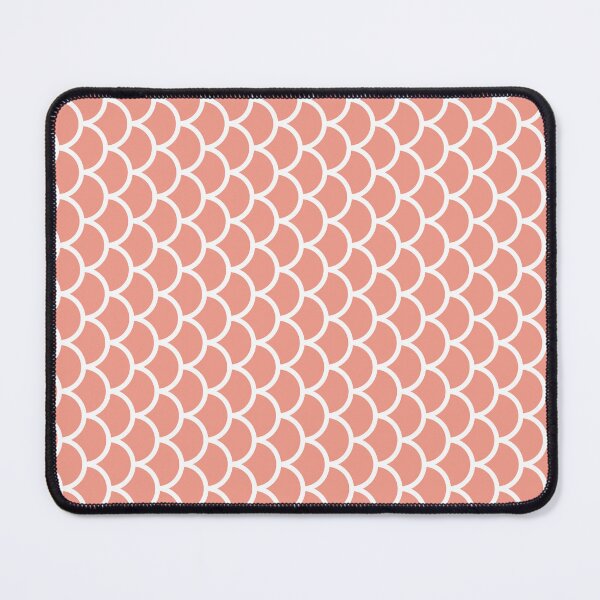 Item preview, Coral And White Fish Scales Pattern designed and sold by pattern-archive.
