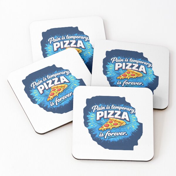 Item preview, Pain Is Temporary, Pizza Is Forever – Funny Pizza Slice Design designed and sold by GCCloverCo.