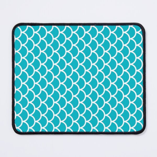 Item preview, Cyan And White Fish Scales Pattern designed and sold by pattern-archive.