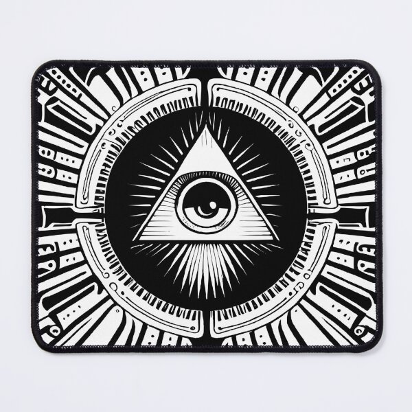 Item preview, All-Seeing Eye Mechanical Mandala Circle — Sacred Geometry Occult Art designed and sold by Arcanum Visus.