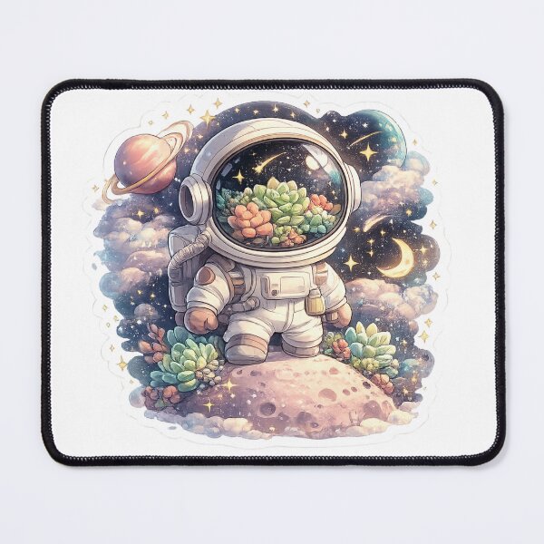 Item preview, Cosmic Garden Astronaut - Cute Space Terrarium Sticker designed and sold by FluffiPopo.