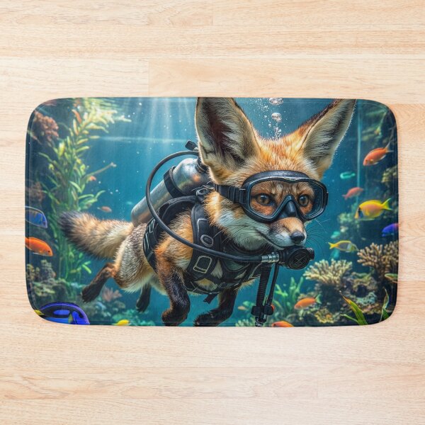 Item preview, Fennec Fox Scuba Dives in Aquarium designed and sold by Tridentulus.