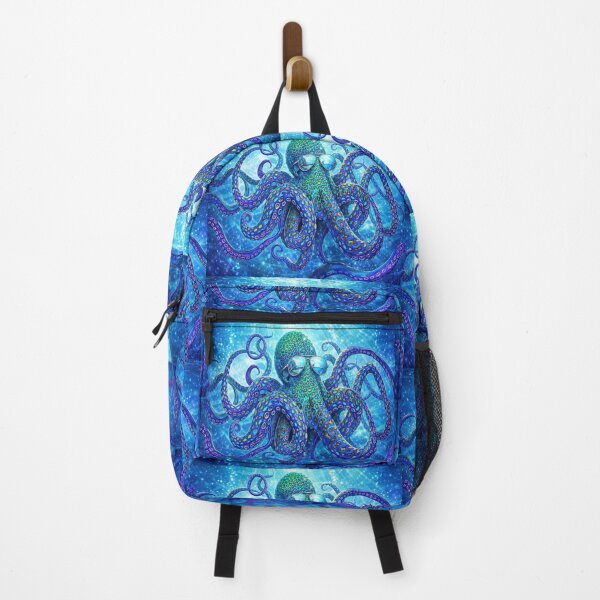 Item preview, Cool Octopus with Sunglasses – Psychedelic Neon Ocean Art designed and sold by artistwill.