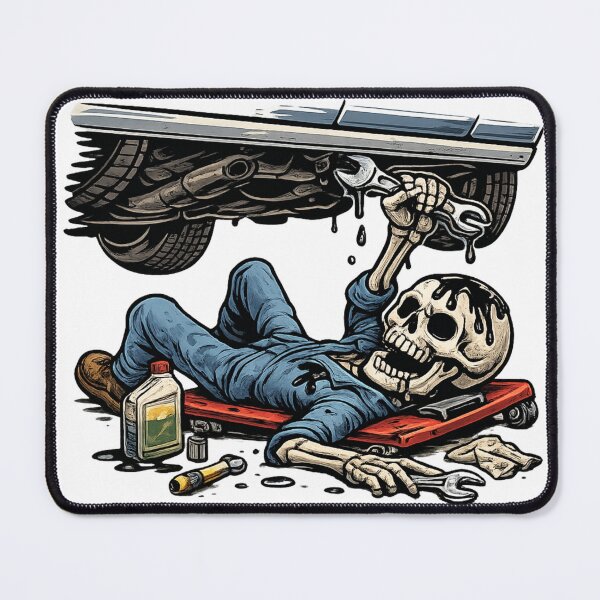 Item preview, Dead Mechanic Cartoon designed and sold by GeaSupplyStudio.