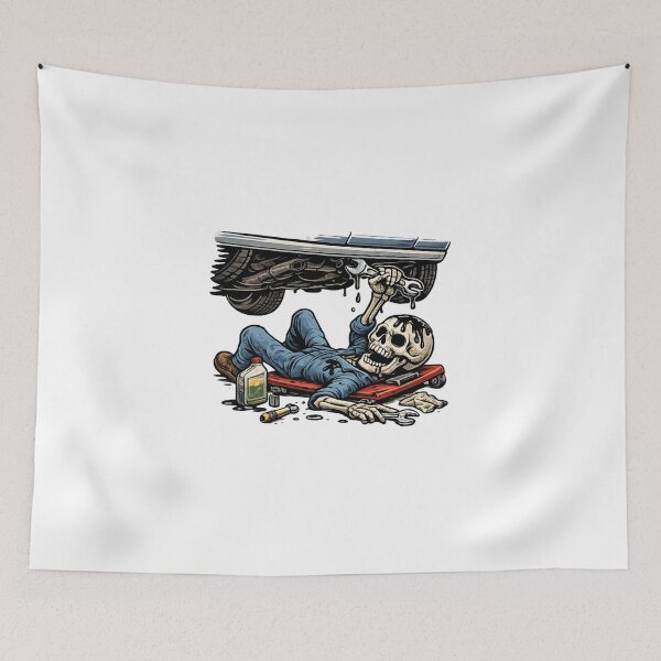 Item preview, Dead Mechanic Cartoon designed and sold by GeaSupplyStudio.