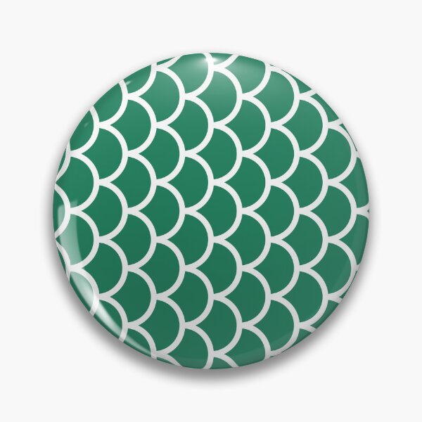 Item preview, Green And White Fish Scales Pattern designed and sold by pattern-archive.