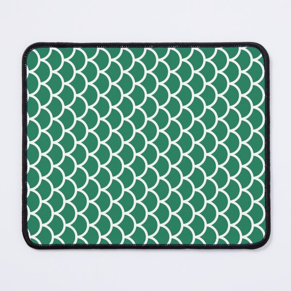Item preview, Green And White Fish Scales Pattern designed and sold by pattern-archive.