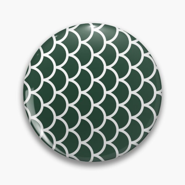 Item preview, Forest Green And White Fish Scales Pattern designed and sold by pattern-archive.