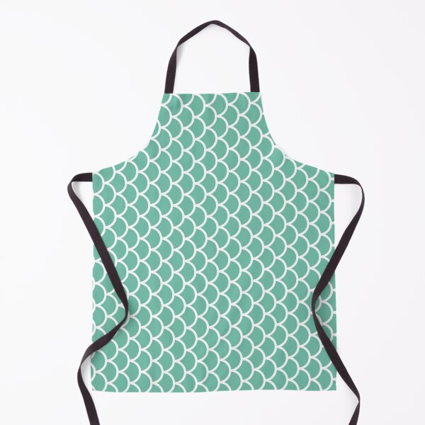 Item preview, Pastel Green And White Fish Scales Pattern designed and sold by pattern-archive.