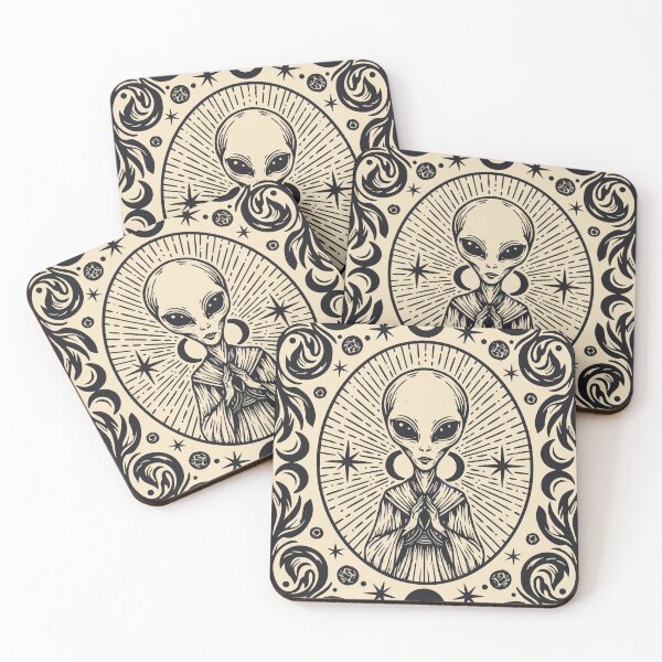 Item preview, Mystical Alien Tarot Card Vintage Sci-Fi Occult Art designed and sold by Cipher & Soul.