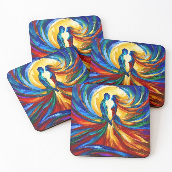 Item preview, Eternal Soulmates Abstract Impasto Love Painting designed and sold by TS68.