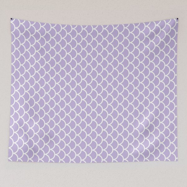 Item preview, Lavender And White Fish Scales Pattern designed and sold by pattern-archive.