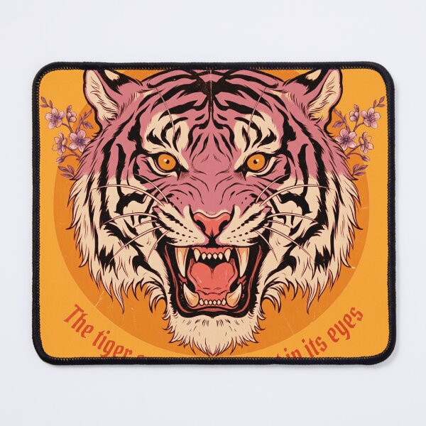 Item preview, Cosmic Wildfire Tiger - Neo-Traditional Floral Snarl designed and sold by BLUESKY11a.