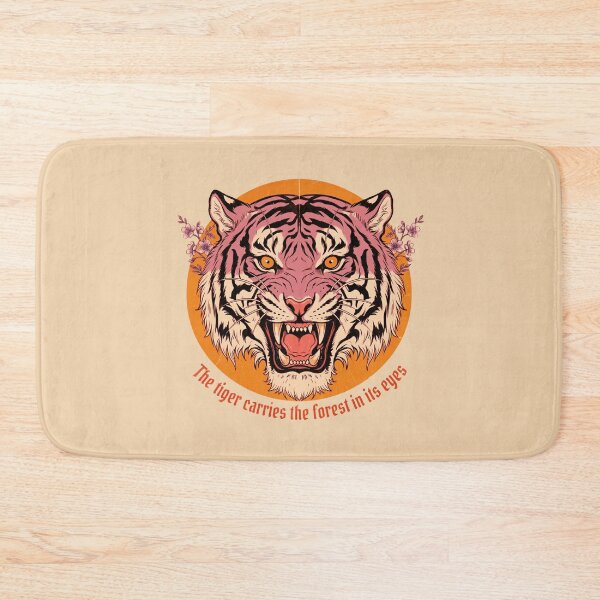 Item preview, Cosmic Wildfire Tiger - Neo-Traditional Floral Snarl designed and sold by BLUESKY11a.