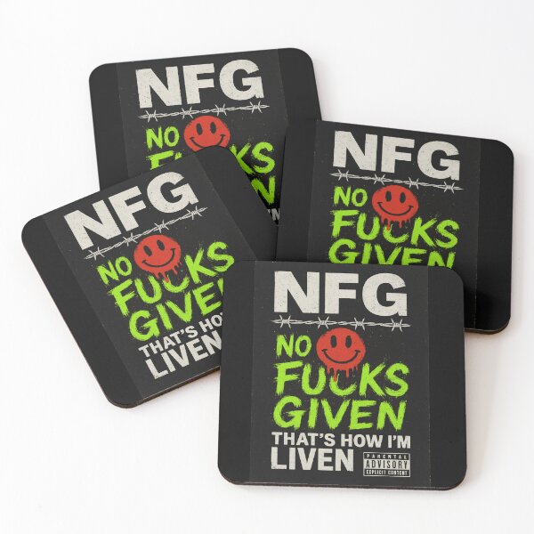 Item preview, NFG: No fucks given, that's how I'm liven. designed and sold by FANTASY FRENZY.
