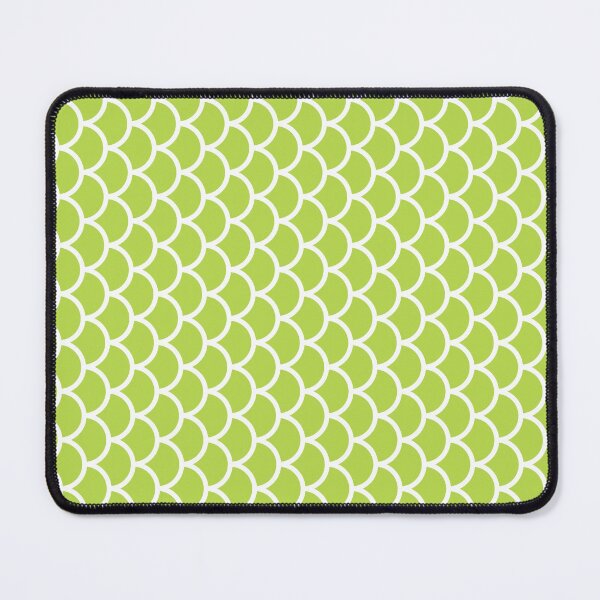 Item preview, Lime And White Fish Scales Pattern designed and sold by pattern-archive.