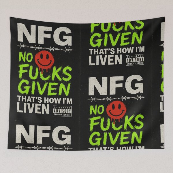 Item preview, NFG: No fucks given, that's how I'm liven. designed and sold by FANTASY FRENZY.