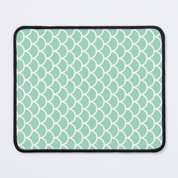 Item preview, Mint And White Fish Scales Pattern designed and sold by pattern-archive.