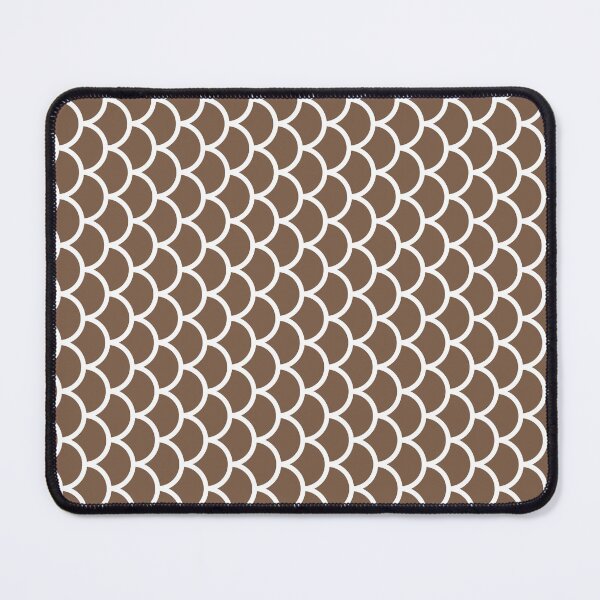 Item preview, Mocha And White Fish Scales Pattern designed and sold by pattern-archive.