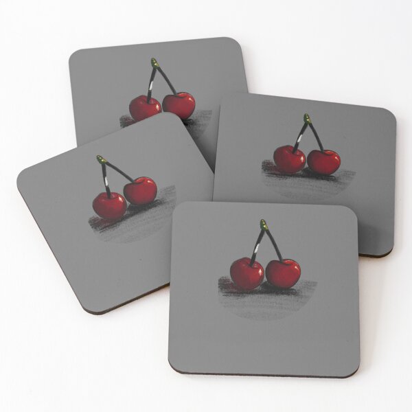 Item preview, Aesthetic Red Cherries - Minimalist Oil Style Art designed and sold by IO Soul Spaces.