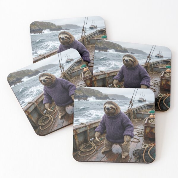 Item preview, Sloth Fishes the Rough Waters of the North Sea designed and sold by Tridentulus.