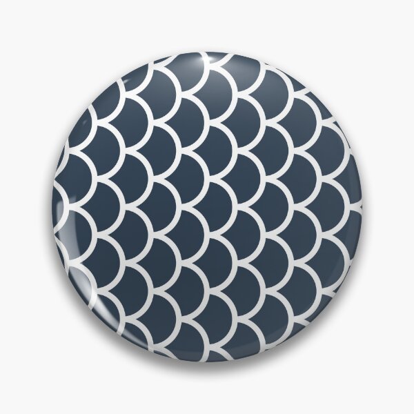 Item preview, Navy And White Fish Scales Pattern designed and sold by pattern-archive.