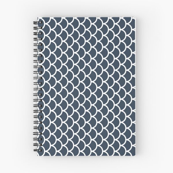 Item preview, Navy And White Fish Scales Pattern designed and sold by pattern-archive.