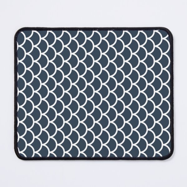 Item preview, Navy And White Fish Scales Pattern designed and sold by pattern-archive.