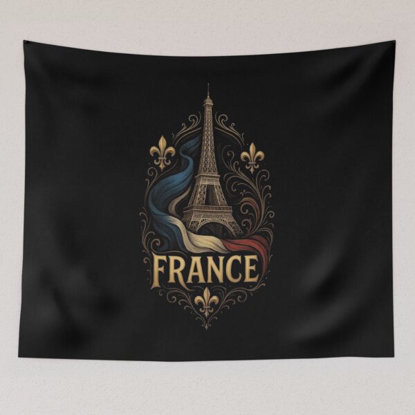 Item preview, France Flag Vintage Design, French Flag Tricolor, France Patriotic Design, Blue White Red Flag, French Pride Art designed and sold by Typologystudios.