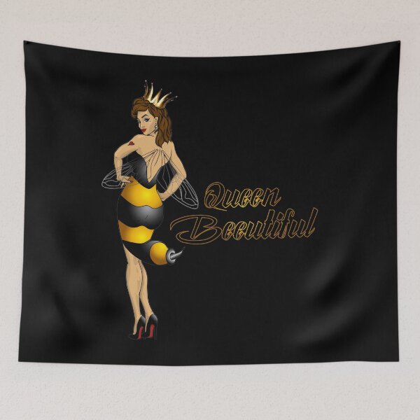 Item preview, Queen Beeutiful - Queen Bee on Black by Amanda M Lucas designed and sold by Amanda Lucas.