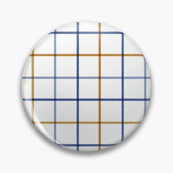 Item preview, Blue and Mustard Plaid - Hand Drawn Rustic Windowpane Check Pattern designed and sold by Live-Created.