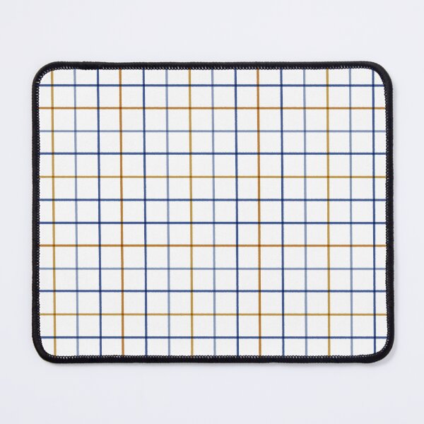 Item preview, Blue and Mustard Plaid - Hand Drawn Rustic Windowpane Check Pattern designed and sold by Live-Created.