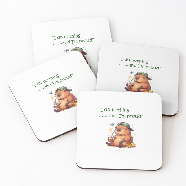 Item preview, Capybara Burnout Meme – I Do Nothing And I’m Proud | Lazy Chill Humor Design designed and sold by Dinaelsherkawy.