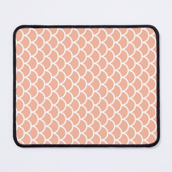 Item preview, Peach And White Fish Scales Pattern designed and sold by pattern-archive.
