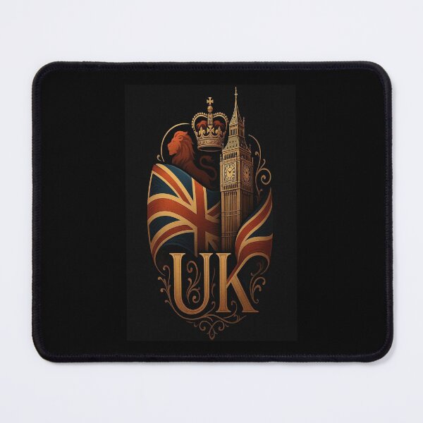 Item preview, United Kingdom Vintage Travel Poster, UK Retro Design, Union Jack Vintage, London England Typography, Great Britain Travel Art designed and sold by Typologystudios.