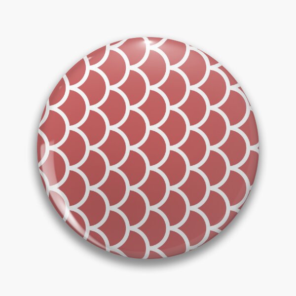 Item preview, Pastel Red And White Fish Scales Pattern designed and sold by pattern-archive.