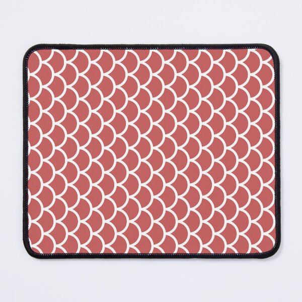 Item preview, Pastel Red And White Fish Scales Pattern designed and sold by pattern-archive.