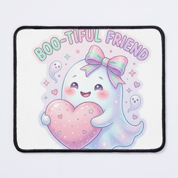 Item preview, Boo-tiful Friend Cute Ghost Sticker – Pastel Kawaii Halloween Art designed and sold by Vibe Glue.