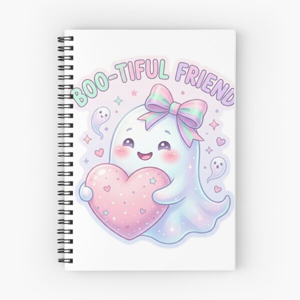 Item preview, Boo-tiful Friend Cute Ghost Sticker – Pastel Kawaii Halloween Art designed and sold by Vibe Glue.