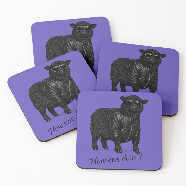 Item preview, How Ewe Doin’? (Black Sheep Edition) designed and sold by PurrfectWhisper.