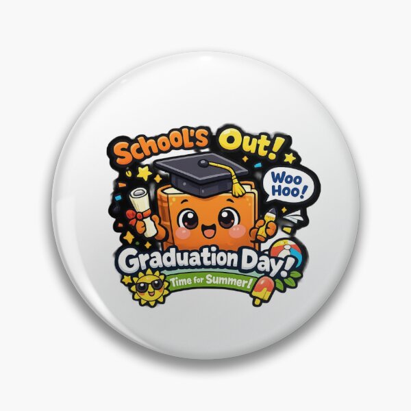 Item preview, Schools Out Graduation Day Time For Summer Sticker designed and sold by Hafcishop.