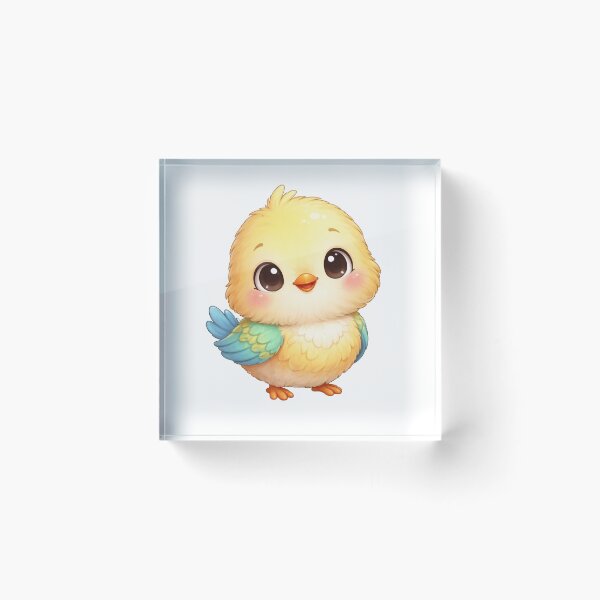 Aperçu de l'œuvre Adorable bébé oiseau de dessin animé dans un jardin fantaisiste créée et vendue par lmsendalfer.